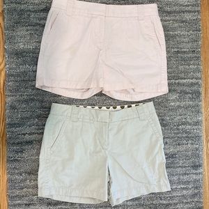 J. Crew chino size 4 shorts - khaki stone and pale pink